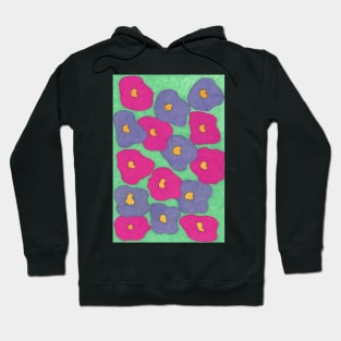 Poppies in Bold Color Hoodie